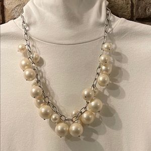 Talbots faux pearl bauble necklace NWT